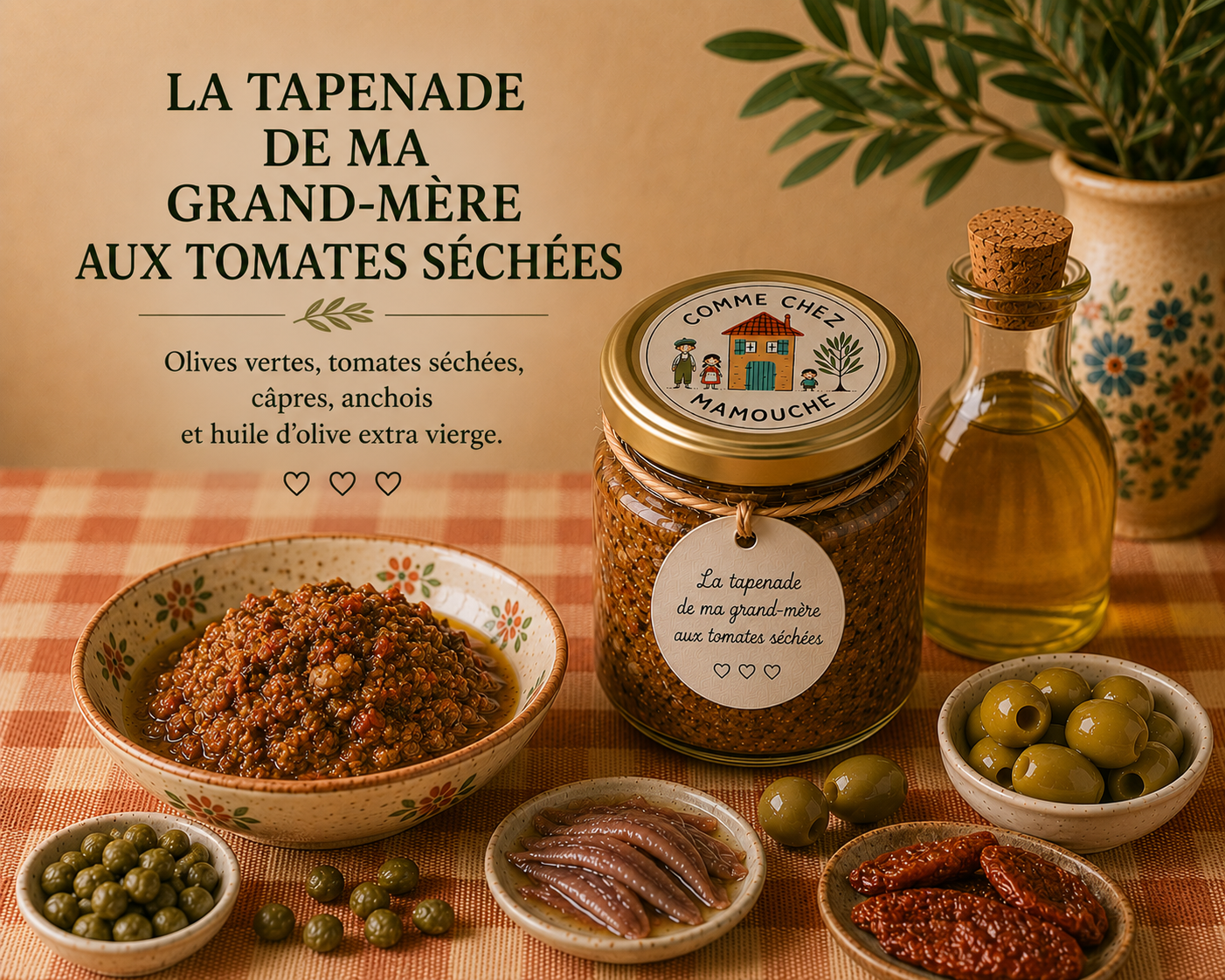 Tapenade aux Tomates séchées de ma Grand Mère